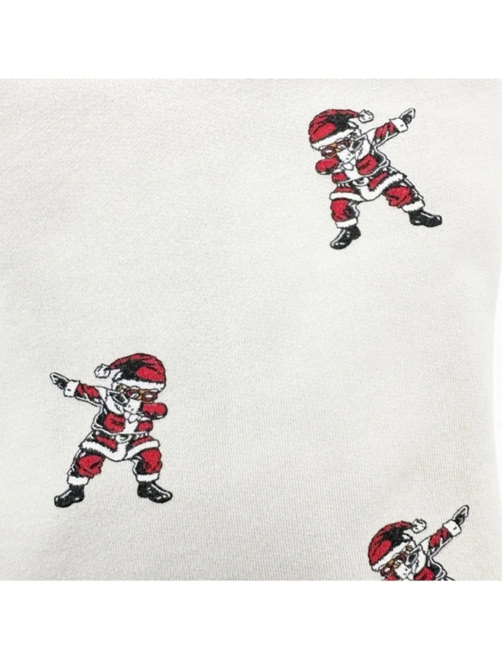 Denim & Flower Dabbing Santa Hoodie – Kids Size 5/6